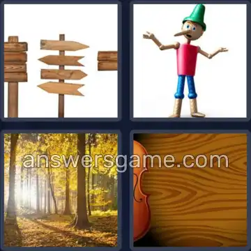 4 Immagini 1 Parola 5 lettere LEGNO