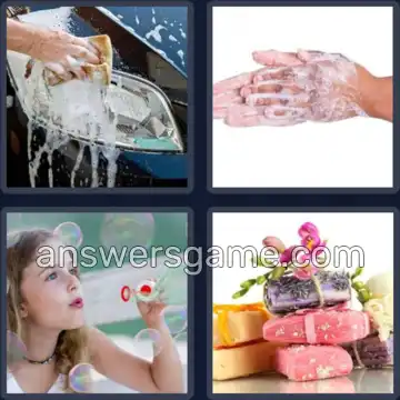 4 Immagini 1 Parola 6 lettere SAPONE
