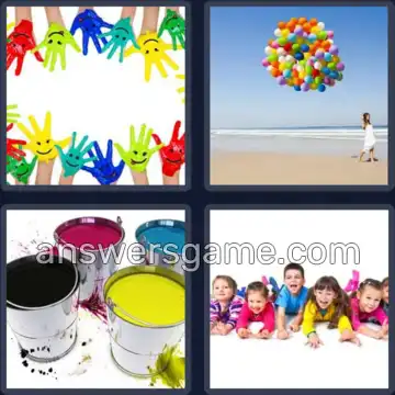 4 Immagini 1 Parola 6 lettere COLORI