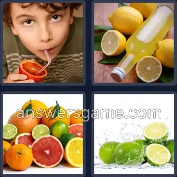 4 Immagini 1 Parola 6 lettere AGRUMI