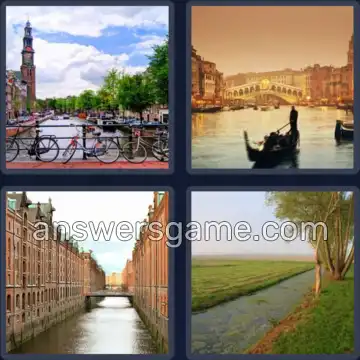 4 Immagini 1 Parola 6 lettere CANALE