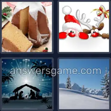 4 Immagini 1 Parola 6 lettere NATALE