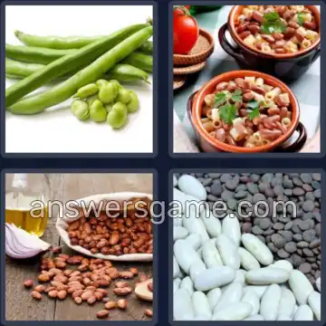 4 Immagini 1 Parola 6 lettere LEGUMI