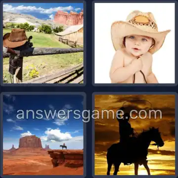 4 Immagini 1 Parola 6 lettere COWBOY