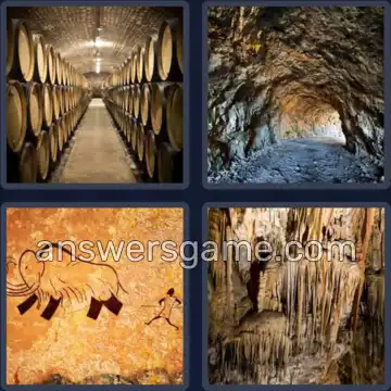 4 Immagini 1 Parola 6 lettere GROTTA