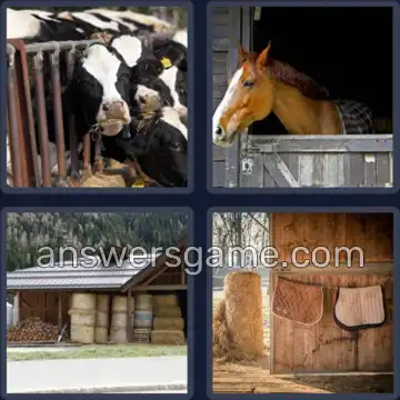 4 Immagini 1 Parola 6 lettere STALLA