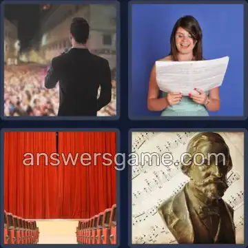 4 Immagini 1 Parola 6 lettere LIRICA