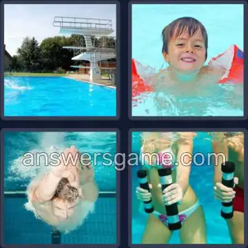 4 Immagini 1 Parola 7 lettere PISCINA