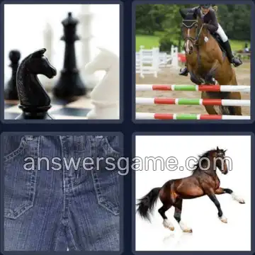 4 Immagini 1 Parola 7 lettere CAVALLO