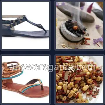 4 Immagini 1 Parola 7 lettere SANDALO