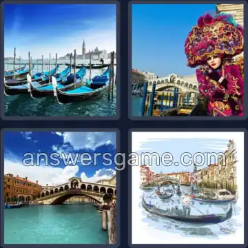 4 Immagini 1 Parola 7 lettere VENEZIA