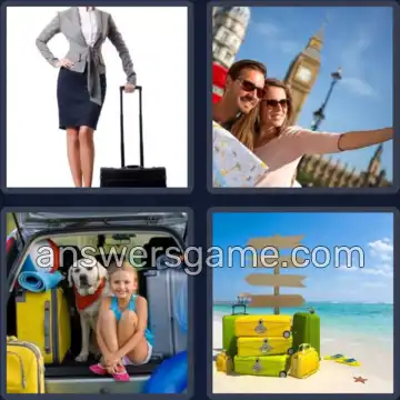 4 Immagini 1 Parola 7 lettere VIAGGIO