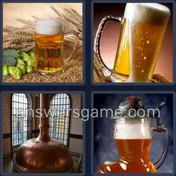 4 Immagini 1 Parola 7 lettere LUPPOLO