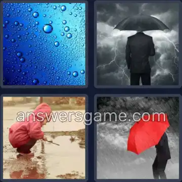 4 Immagini 1 Parola 7 lettere PIOGGIA
