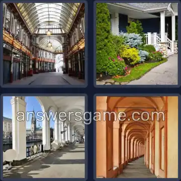 4 Immagini 1 Parola 7 lettere PORTICO