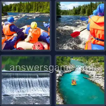 4 Immagini 1 Parola 7 lettere RAFTING