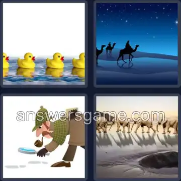 4 Immagini 1 Parola 7 lettere SEGUIRE