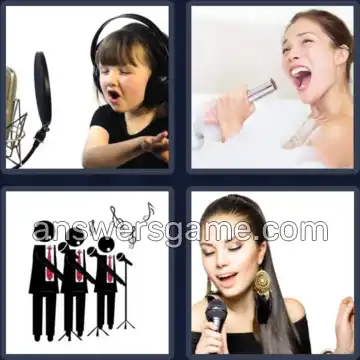 4 Immagini 1 Parola 7 lettere CANTARE