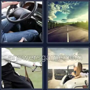 4 Immagini 1 Parola 7 lettere GUIDARE