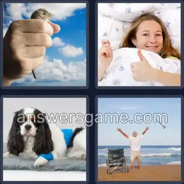 4 Immagini 1 Parola 7 lettere GUARITO