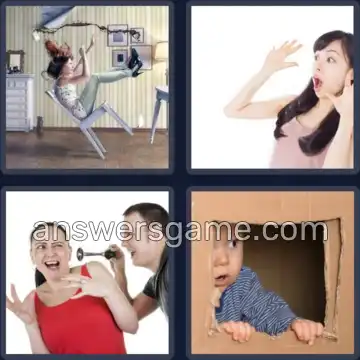 4 Immagini 1 Parola 8 lettere SORPRESO