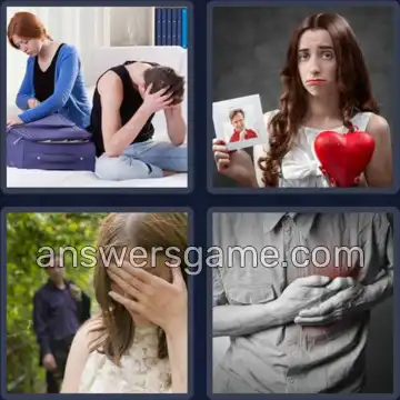 4 Immagini 1 Parola 8 lettere ANGOSCIA