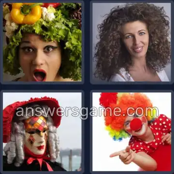 4 Immagini 1 Parola 8 lettere PARRUCCA