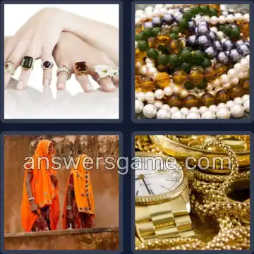 4 Immagini 1 Parola 8 lettere GIOIELLI