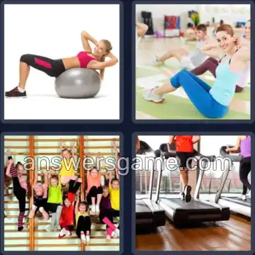 4 Immagini 1 Parola 8 lettere PALESTRA