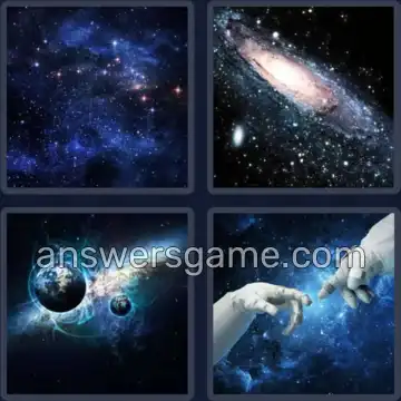 4 Immagini 1 Parola 8 lettere GALASSIA
