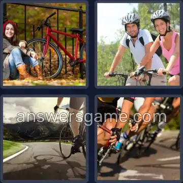 4 Immagini 1 Parola 8 lettere CICLISTA