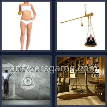 4 Immagini 1 Parola 8 lettere BILANCIA