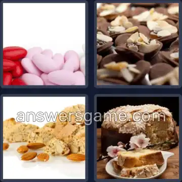 4 Immagini 1 Parola 8 lettere MANDORLE