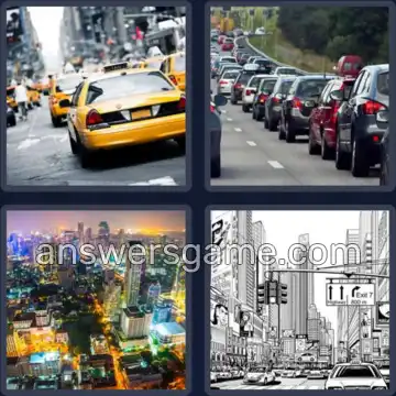 4 Immagini 1 Parola 8 lettere TRAFFICO