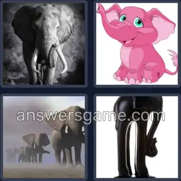 4 Immagini 1 Parola 8 lettere ELEFANTE
