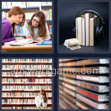 4 Immagini 1 Parola 8 lettere LIBRERIA