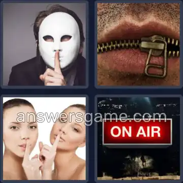 4 Immagini 1 Parola 8 lettere SILENZIO