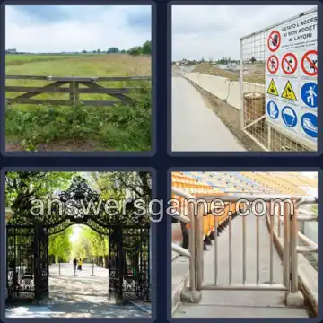 4 Immagini 1 Parola 8 lettere CANCELLO