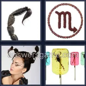 4 Immagini 1 Parola 9 lettere SCORPIONE