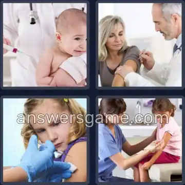 4 Immagini 1 Parola 9 lettere INIEZIONE