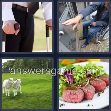 4 Plaatjes 1 Woord 3 letters LAM