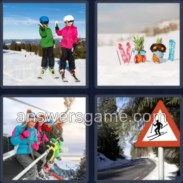 4 Plaatjes 1 Woord 3 letters SKI