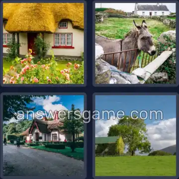 4 Plaatjes 1 Woord 3 letters HUT