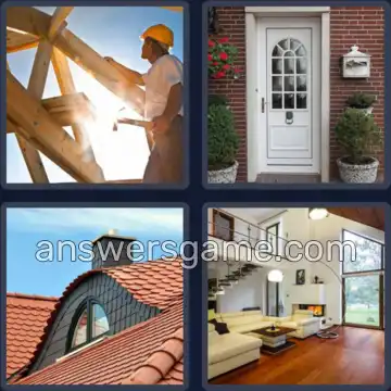 4 Plaatjes 1 Woord 4 letters HUIS