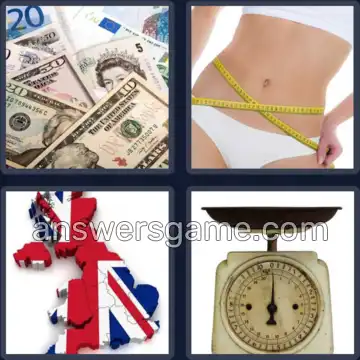 4 Plaatjes 1 Woord 4 letters POND