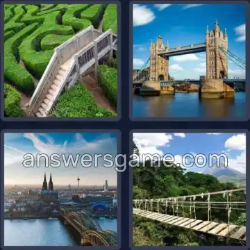 4 Plaatjes 1 Woord 4 letters BRUG