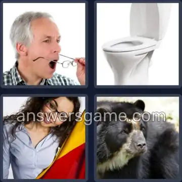 4 Plaatjes 1 Woord 4 letters BRIL