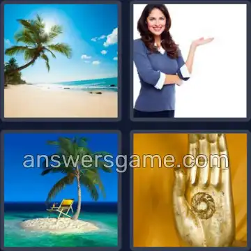 4 Plaatjes 1 Woord 4 letters PALM