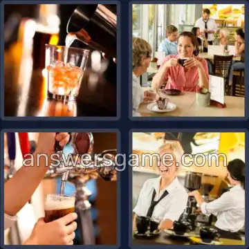 4 Plaatjes 1 Woord 4 letters CAFÉ