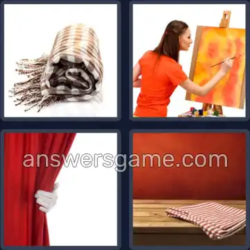 4 Plaatjes 1 Woord 4 letters DOEK